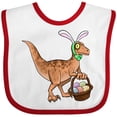 thumbnail image 3 of Inktastic Easter Velociraptor with Bunny Ears Boys or Girls Baby Bib, 3 of 4