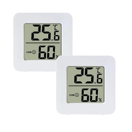 Whyan 2Pack Indoor Humidity Meter Precision Mini Hygrometer Hygrometer With Facial Expression Prompts Room Temperature And Air Comfort Indicator Thermometer Home Decor