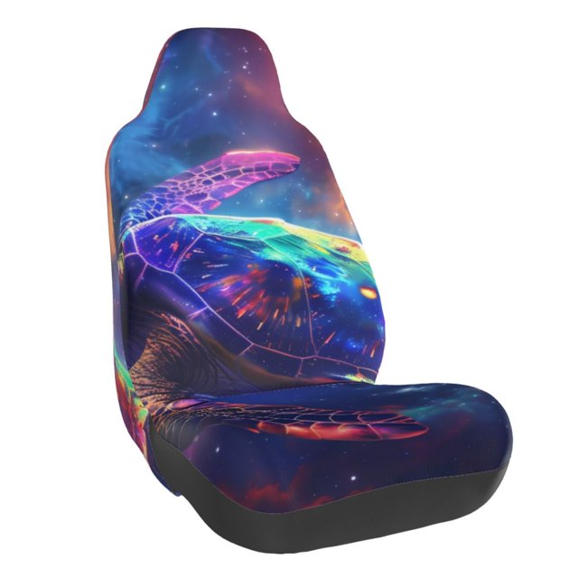 Wukai Starry Sky Turtle Full Set Car Seat Covers with Soft Padding Universal Auto Front Seats Protector and Cushion Mat