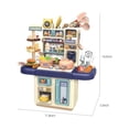 thumbnail image 3 of 14.2X11.8X5.3 Inches Blue Children Kitchen Set With Spray Function Light Effects 32 Cooking Accessories Role Play Toy For Kids Blue, 3 of 8