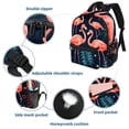 thumbnail image 3 of Flamingo Tropical Rainforest Cute Bag Diaper Backpack Baby Cushion Backpack Backpack for School Teens with Adjustable Strap and Large Capacity, Printed Design, 3 of 6