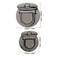 thumbnail image 2 of FUTUREORYY 2Pack Bag Clasp Turn Button Latch for Black Metal Locking Mechanism, 2 of 7