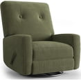 thumbnail image 7 of Recliner Chair, 360° Swivel Rocking Glider Chair for Adults with Adjustable Backrest & Footrest, Cozy Corduroy Upholstered Armchair for Living Rooms, Bedrooms, Apartments, Green, 7 of 7