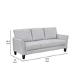 thumbnail image 5 of Xumo Sofa- Light Gray Fabric- 79 Inch- Black Tapered Wood Legs, 5 of 6