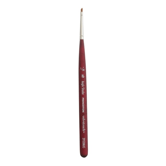 Princeton Brush Velvetouch Mixed Media Mini Brush, Angle Shader, 1/16 in