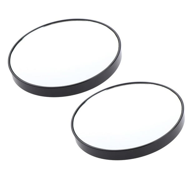 Paquete de 2 Espejos de de 15 s, Espejos de Maquillaje Cosméticos, Espejos de Bolsillo (negro)
