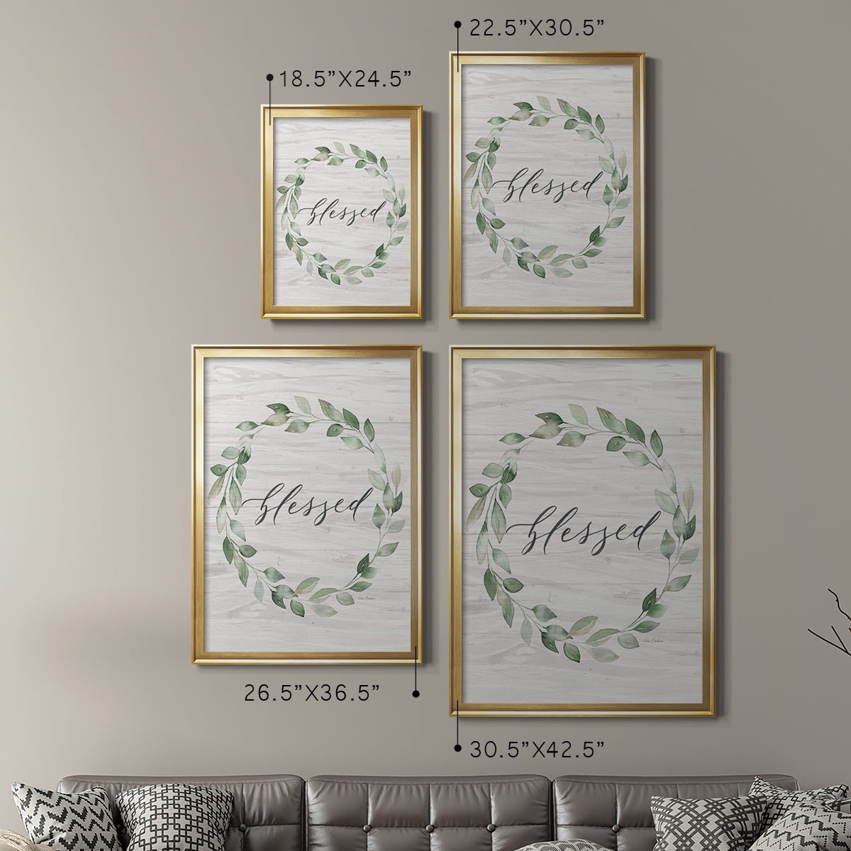 Blessed Wreath Premium Framed Print - Ready to Hang