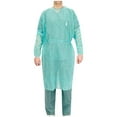 thumbnail image 3 of Xfvqtps 5 Pack Isolation Gowns Disposable with Elastic Cuff Back Strap One Size Fits All Green, 3 of 6