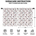 thumbnail image 2 of Blackout Kids Curtains,White Cow Bow Pattern Childrens Insulated Curtains Set Of 2,Bedroom Essentials,Toddler Room Decor 52x63in(132x160cm), 2 of 5