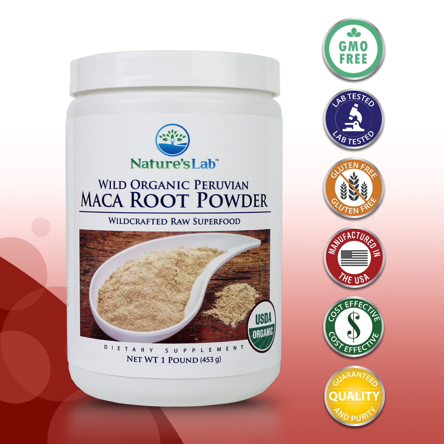 Nature's Lab Organic Maca Root Powder 1 lb (453 g)