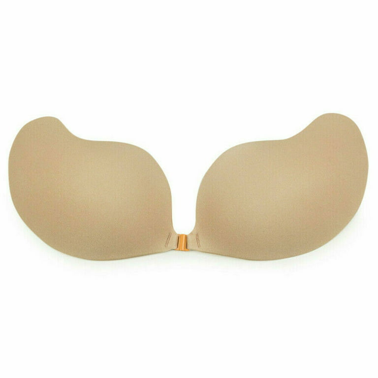 Women Invisible Bra Silicone Gel Strapless Backless Adhesive Stick On Push  Up 