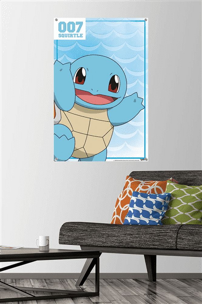Pokemon Canvas Wall Art Set of 2. Pikachu & Squirtle 12 x 12 Sealed.