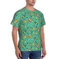 thumbnail image 4 of Yiaed Funny Animals in Jungle Print Mens Short Sleeve Tight Fit T-Shirt, Crewneck Casual Tee-Large, 4 of 5