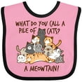 thumbnail image 3 of Inktastic What do you call a pile of cats? A MEOWTAIN Boys or Girls Baby Bib, 3 of 4
