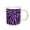 White, variant on 3drose, Purple and Black Zebra Print, 15oz Mug