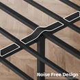 thumbnail image 4 of Lifezone Bed Frame with Upholstered Headboard, Queen, Metal Support, No Box Spring Needed, Black, 4 of 7