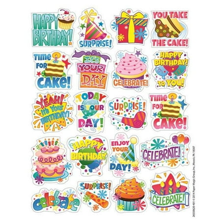 UPC: 0073168266250 | Eureka Theme Sticker Birthday 120/Pack (EU-655062)