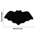 thumbnail image 2 of Halloween Bat Rug 31.5x19.69 Inch Gothic Welcome Mat Soft Non Bath Mat Spooky Decor for Bathroom Living Room Bedroom Front Door Kitchen Home Decor Holiday Decorative Black Bat Shaped Area Carpet, 2 of 3