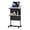 Natural-Black, variant on Haooyeah Rolling Podium Stand, Height Adjustable Mobile Desk with Storage Shelf, Cup Holder & Microphone Hole, Lightweight for Office & Classroom