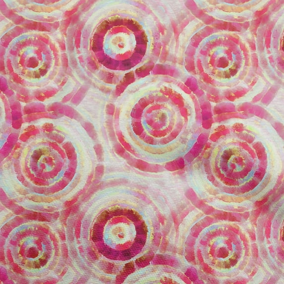 oneOone Cotton Jersey Pink Fabric Tie Dye Sewing Material Print Fabric By The Yard 58 Inch Wide