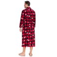 thumbnail image 3 of ANLIQI Couples Matching Chritsmas Robes Soft Fleece Red Plaid Robe Long Cozy Warm Bathrobe with Pockets (Mens,RP, L), 3 of 5