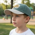 thumbnail image 5 of Spazoro Toddler Boys Girls Baseball Cap, Breathable Perforated Adjustable Excavator Print Washed Cotton Hat for Summer Protection Green, 5 of 6