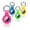 Neon Colors, variant on Protective Key Ring Cases for Airtags (4 Pack) Secure Silicone Airtag Holders, with Heavyweight Metal Alloy Key Chain, Anti Loss Finder, Pet Tracker, Assorted Colors, 4 Holders (Neon Colors)