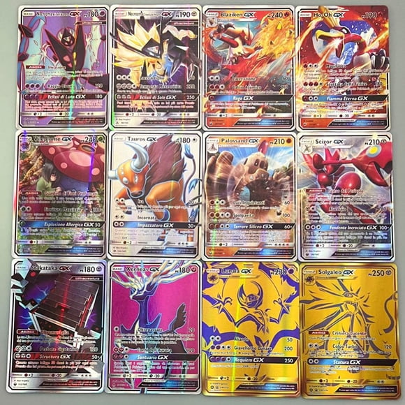 Juego de cartas coleccionables de anime Sincero 100 piezas juego italiano de dibujos animados