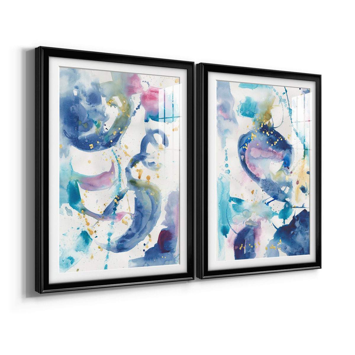 Wexford Home Fiesta I Premium Framed Print, 26.5" x 36.5" - Ready to Hang, Black (Set of 2)