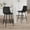 Black, variant on SUDICA Counter Height Bar Stools Set of 2, White PU Leather Upholstered Chairs with Black Metal Legs for Kitchen Island and Dining Room