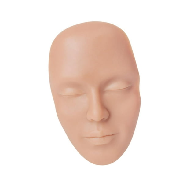 Práctica de silicona para rostro, piel, cejas, delineador de ojos, labios, cabeza, modelo facial de silicona Piel normal