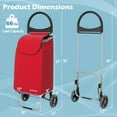 Costway Foldable wheeled Shopping Grocery Utility Cart Hand Truck with