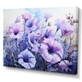 thumbnail image 2 of Designart "violet Morning Glory Graceful III" Floral Canvas Wall Art, 2 of 5