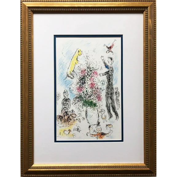 Marc Chagall "Les Lilas" Newly CUSTOM FRAMED Rare Offset Litho Generic