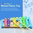 thumbnail image 2 of Hand Knock Piano Colorful Wooden Music Instrument Montessori Toy (Rainbow), 2 of 7