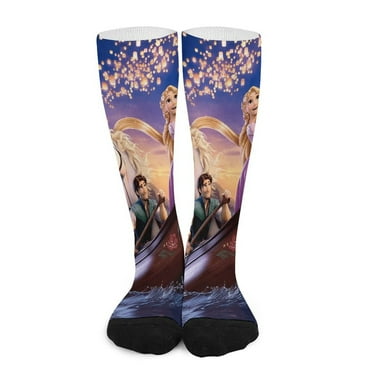 Rapunzel Tangled Compression Socks For Women And Men Knee High Support Socks For Running Athletic Cycling Travel Nurse
