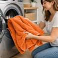 thumbnail image 6 of RIVERSIDE 3 Piece Cotton Towel Set Bath 27x54 and Hand 16x28 Towel with Washcloth 12x12, Lightweight & Soft - Orange, 6 of 9