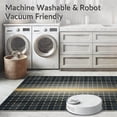 thumbnail image 5 of ODIKA 8'x10' Machine Washable Non-Slip Area Rug, Abstract Hexagonal Grid With Subtle Metallic Sheen and Depth High Traffic Rug, Black, 127418, 5 of 7