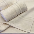 thumbnail image 6 of Melissa Linen, Large Bathroom Towels Set, 3 Pack, Soft and Absorbent, Bath Sheet, Hand Towel, Washcloth, Ecru, 6 of 7