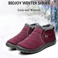 thumbnail image 2 of Boojoy Botas De Invierno Botas De Nieve De Invierno para Hombres Y Mujeres Forro De Piel Botas De Tobillo Cálidas Al Aire Libre Impermeables, 2 of 5