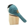 thumbnail image 3 of Bird Figurine, Hand Carved Birds Wood Décor, Art Animal Wooden Sculpted Bird with Wood Block, Vivid Bird Statue for Gift Home Table Ornament Decor (Yellow Bird), 3 of 9