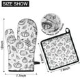 thumbnail image 6 of Fall Pumpkin Kitchen Oven Mitt and Pot Holder Sets 2 Pcs for Baking, Cooking and Grilling, Heat Resistant Up To 392 °F, 6 of 7