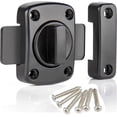thumbnail image 5 of (Black, 55mm) Latch Bathroom Door Window Cabinet Swivel Latch Security Lock & Toilet Brushed Latch Lock, 5 of 5