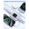 thumbnail image 4 of Power Bank RORRY Púrpura con Cables Integrados para Apple Watch e iPhone, 4 of 6