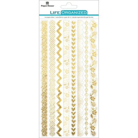 - Paper House Life Organized Rice Paper Border Stickers -Cherished
