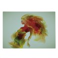 thumbnail image 2 of Floral Cutting Board, Girl Flowers and Leaves Abstract Art Spring Season Theme Art Print, Decorative Tempered Glass Cutting and Serving Board, Large Size, Eggshell Orange, by Ambesonne, 2 of 5