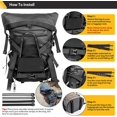 thumbnail image 4 of Motorcycle Travel Luggage- Expandable Motorcycle Travel Backpack-Weather Resistant Duffle Bag or Back Seat Waterproof Motorcycle Travel Bag with Sissy Bar Bag Straps for Outdoor -Expandable 40L-65L, 4 of 8