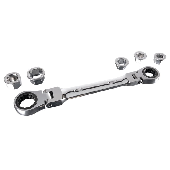 Performance Tool W30649 Flex Head Ratcheting Wrench Set - 7 Piece Metric, Low Profile, 72 Tooth, with Reusable Storage Case