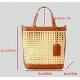 thumbnail image 2 of Women Rattan Straw Tote Bags Summer Beach Shoulder Purse and Handbags Summer Woven Crossbody Bag Clutch Satchel, 2 of 7