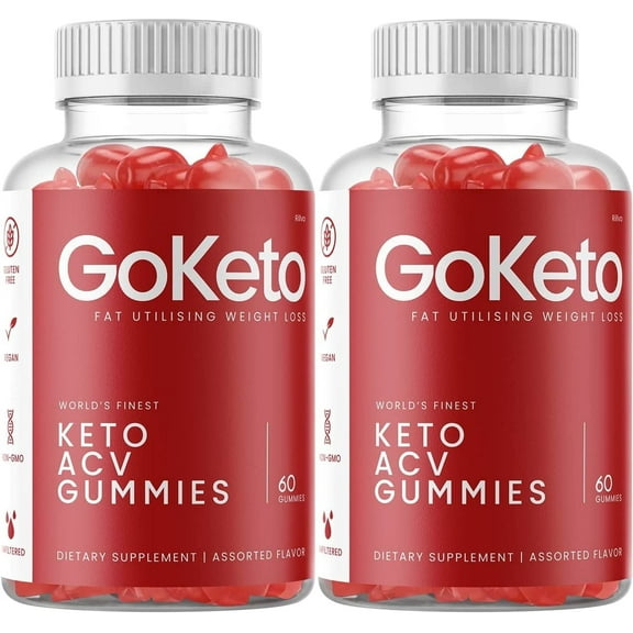 2 Pack Go Ketos Gummies, GoKeto 120 CGummies